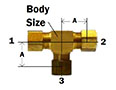 Compression Barstock Tee Diagram